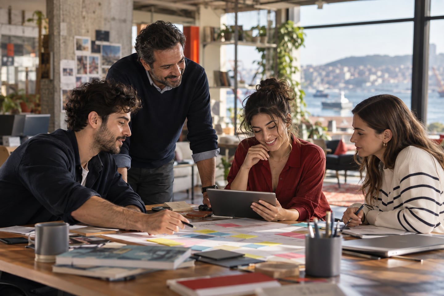 Genç çalışanlar ve destekleyici liderin birlikte çalışması
